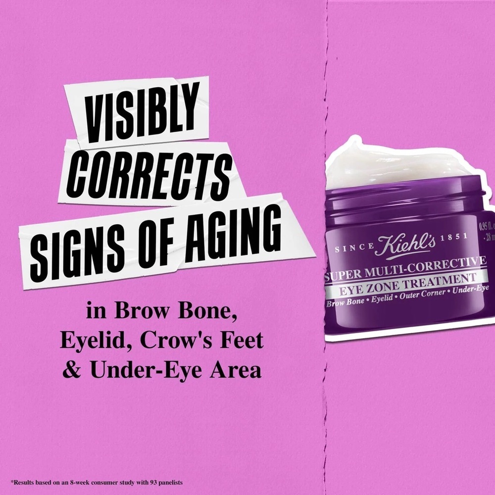 Kiehl's Super Multi-Corrective Eye Zone Treatment Anti-aging Eye Cream.95oz 28ml - Picture 5 of 6